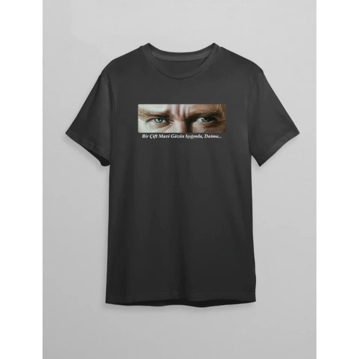 10 Kasım Unisex Atatürk Baskılı T-shirt - Siyah