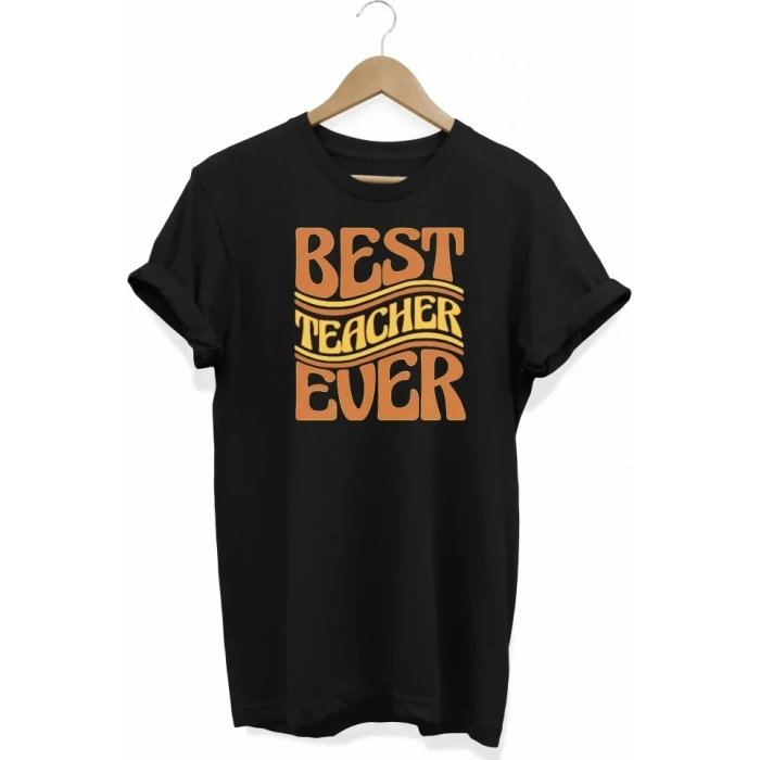 24 Kasım Öğretmenler Baskılı T-shirt - Siyah