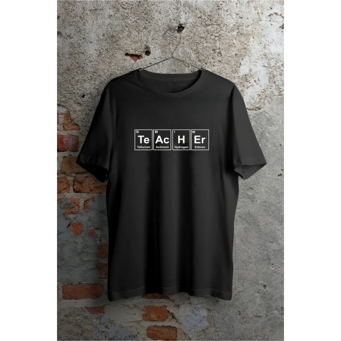 24 Kasım Öğretmenler Günü Baskılı Özel T-shirt - Siyah