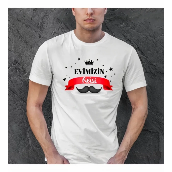 Babalar Günü Baskılı T-shirt - Beyaz