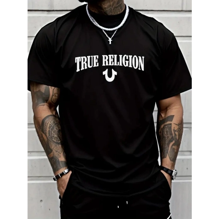 Erkek True Religion Baskılı Süprem T-shirt
