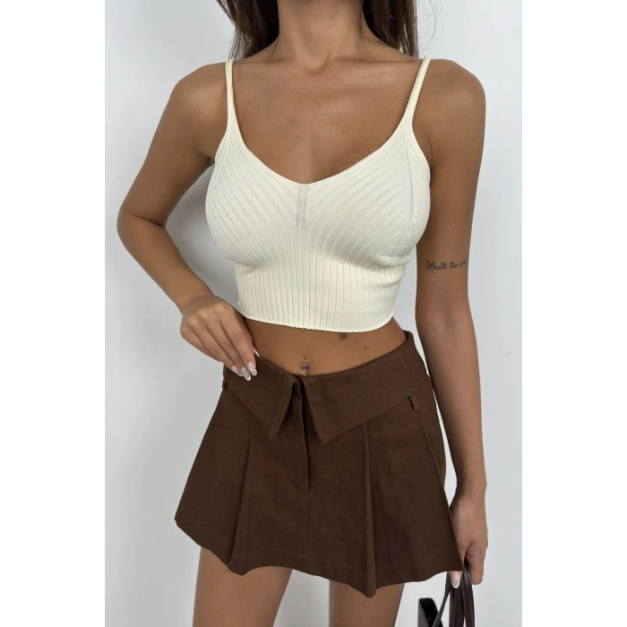 V Yaka Crop Bluz