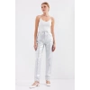 918 İp Askılı Crop Top - Beyaz
