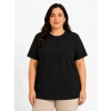 Battal Big Size Basic Tişört Bisiklet Yaka Rahat Kalıp T-Shirt - Siyah