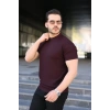 Erkek Bisiklet Yaka Petek Dokulu Kısa Kollu Triko Tişört