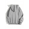Erkek Düz Kapüşonlu Sweat - Boyalı Gri