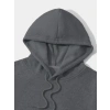 Erkek Düz Kapüşonlu Sweat - Füme