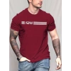 Erkek Kısa Kollu Nasa Baskı Basic Erkek T-shirt