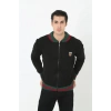 Erkek Tam Fermuarlı Triko Hırka - Siyah