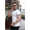 Erkek Yakalı Kagi Kumaş Kısa Kollu T-shirt