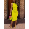 Kadın Bodycon Midi Boy Dalgıç Elbise