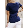 Kadın Kuş Desenli Süprem T-shirt