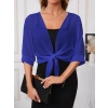 Kadın Truvakar Kol önden Bağlamalı Kısa şifon Bolero Ceket