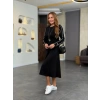 Kadın Uzun Kollu Bisiklet Yaka Midi Modal Elbise