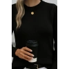 Kadın Uzun Kollu Bisiklet Yaka Triko Bluz