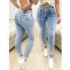Kadın Yüksek Bel önden Düğmeli Jean Pantolon