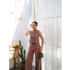 Keten Bluz Ve Pantolon İki̇li̇ Takim
