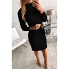Loren Yünlü Motifli Midi Boy Triko Elbise
