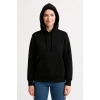 Üç İplik Kapüşonlu Kanguru Çepli SweatShirt Hoodie - Siyah
