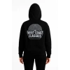 Üç İplik Kapüşonlu Ön Ve Arka Baskılı SweatShirt Hoodie - Siyah