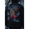 Üç İplik Penye Kapşonlu Baskılı SweatShirt - Siyah
