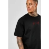 Unisex Baskılı Oversize T-Shirt - Siyah