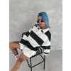 Unisex Üç İplik Parçalı Yakalı SweatShirt - Yeşil