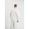 Uzun Kol Bisiklet Yaka Basic SweatShirt - Beyaz