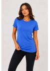 3’lü Kısa Kollu Bisiklet Yaka Basic Slim Fit T-Shirt - Kırmızı - Mavi - Turuncu