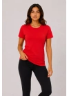 3’lü Kısa Kollu Bisiklet Yaka Basic Slim Fit T-Shirt - Kırmızı - Turuncu - Bej