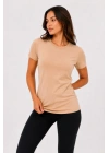 3’lü Kısa Kollu Bisiklet Yaka Basic Slim Fit T-Shirt - Turuncu - Bej - Hardal