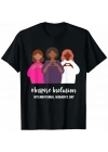 8 Mart Dünya Kadınlar Günü Baskılı Oversize Bisiklet Yaka T-shirt - Siyah