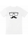 Babalar Günü Hediye Baba Temalı Baskılı Oversize Bisiklet Yaka T-shirt - Beyaz