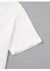 Baskılı Oversize Bisiklet Yaka T-shirt - Beyaz