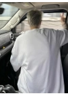 Baskılı Oversize Bisiklet Yaka T-shirt - Beyaz