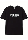Baskılı Oversize Bisiklet Yaka T-shirt - Siyah