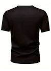 Baskılı Oversize Bisiklet Yaka T-shirt - Siyah