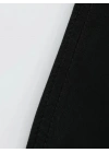 Baskılı Oversize Bisiklet Yaka T-shirt - Siyah