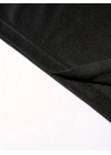 Baskılı Oversize Bisiklet Yaka T-shirt - Siyah