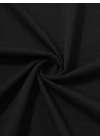 Baskılı Oversize Bisiklet Yaka T-shirt - Siyah