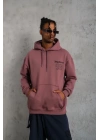 Erkek 98 Baskılı Kapşonlu Sweat - Gül Kurusu