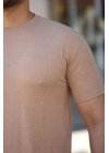 Erkek Ağaç Kabuğu Desenli Kısa Kollu T-shirt