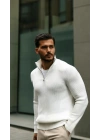 Erkek Balıkçı Zip Yaka Uzun Kollu Triko