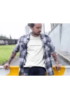 Erkek Bisiklet Yaka Baskılı Oversize T-Shirt - Beyaz