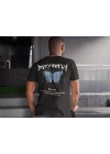 Erkek Bisiklet Yaka Baskılı Oversize T-Shirt - Siyah