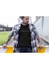 Erkek Bisiklet Yaka Baskılı Oversize T-Shirt - Siyah