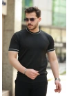 Erkek Bisiklet Yaka Ribanalı Kısa Kollu Tshirt