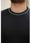 Erkek Bisiklet Yaka Ribanalı Kısa Kollu Tshirt