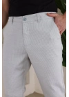 Erkek Casual Slim Fit Cord Desenli Kumaş Pantolon