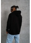 Erkek DANKES Baskılı Kapüşonlu Sweat - Siyah